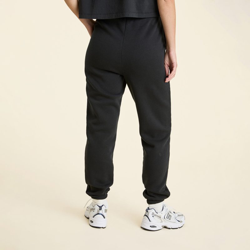 NUD736 W 183 Womens Sweatpants black cotton OM Back Crop 1