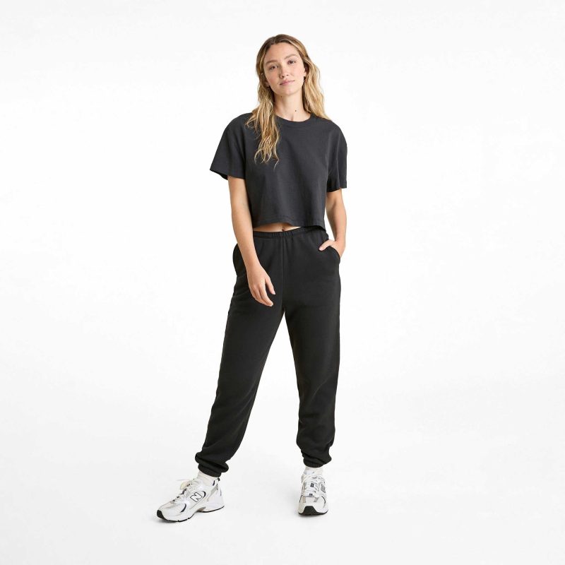 NUD736 W 183 Womens Sweatpants black cotton OM Full Front 1 83b0528c 84fe 4a40 bcf3 f6b82e6e7af0