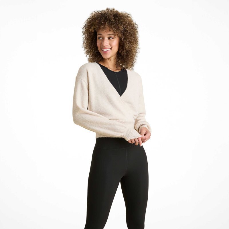 NUD747 W 187 Wrap Sweater Bone OM Front Crop 1