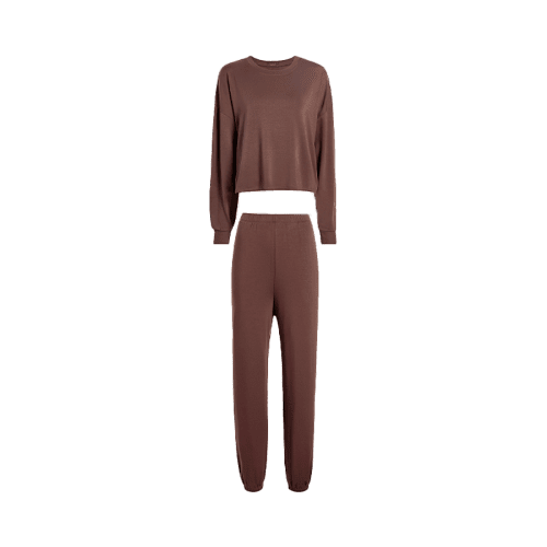 NUD763 WS 100 101 Modal Sweater Set Coffee GH Front 1 V2