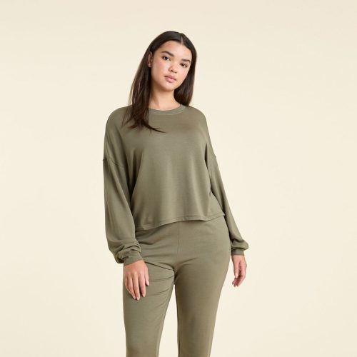 NUD765 WS 100 101 Modal Sweater Set Dark Olive OM Full Front 1 24eb56c0 df7f 4b01 88d5 c099cd1417e8