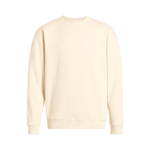 NUD791 M 011 Mens Crewneck Sweatshirt bone cotton GH Front 1