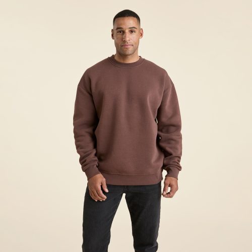 NUD793 M 011 Mens Crewneck Sweatshirt Coffee OM Front Crop 1 347041d9 9028 4b59 a899 efdc47e0c8eb