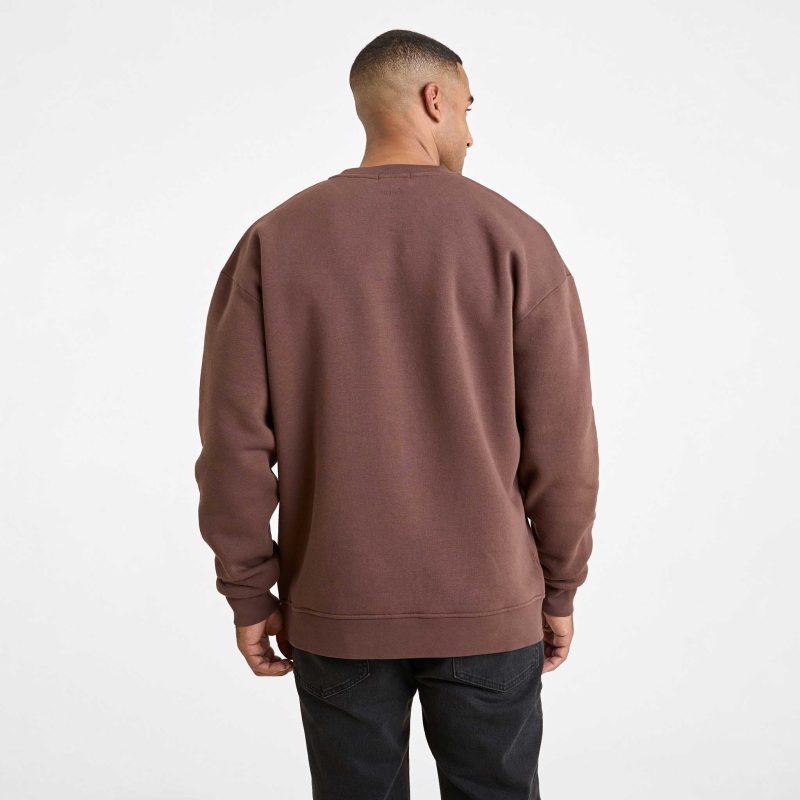 NUD793 M 011 Mens Crewneck Sweatshirt Coffee OM Alt Crop 1