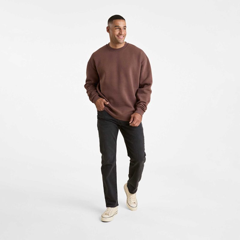 NUD793 M 011 Mens Crewneck Sweatshirt Coffee OM Full Front 1