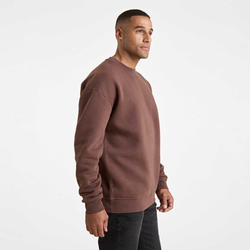 NUD793 M 011 Mens Crewneck Sweatshirt Coffee OM Side Crop 1