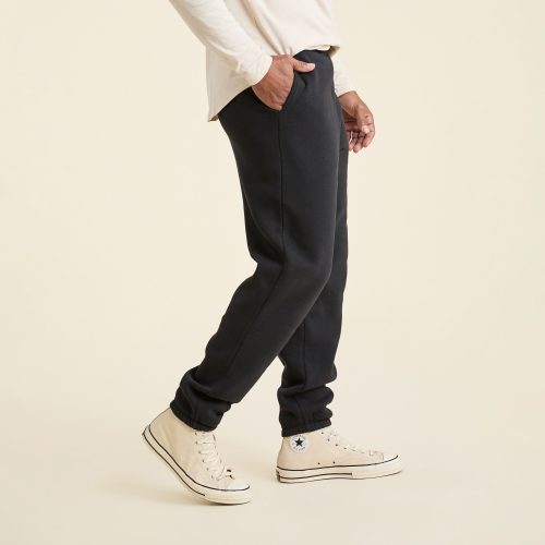 NUD798 M 012 Mens Sweatpants black cotton OM Side Crop 1