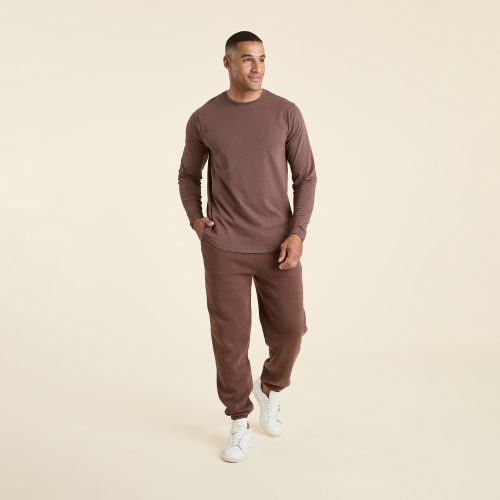 NUD801 M 012 Mens Sweatpants Coffee OM Full Front 1