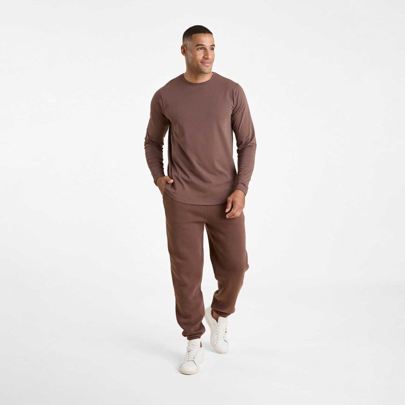 NUD801 M 012 Mens Sweatpants Coffee OM Full Front 1 1