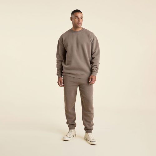 NUD803 M 012 Mens Sweatpants mocha cotton OM Full Front 1