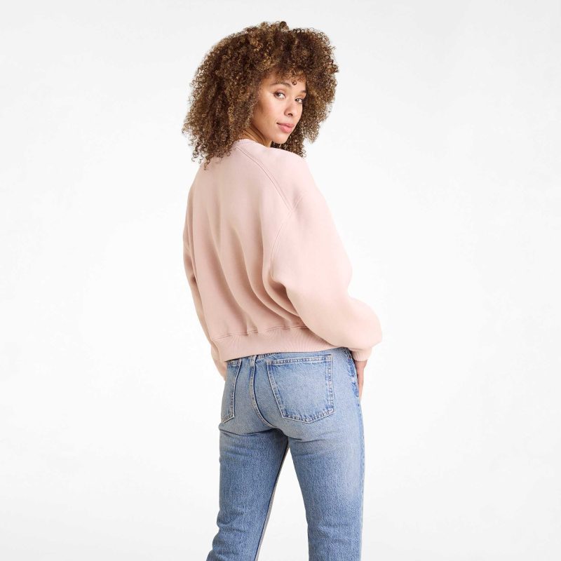 NUD879 W 109 Womens Sweatshirt Ribbon OM Back Crop 1 1