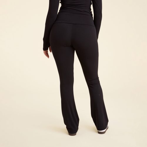 NUD900 W 161 Fold Over Legging Black OM Back Crop 1