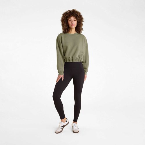 NUD908 W 067 Cinched Waist Sweatshirt olive OM Full Front 1 75bfb383 fb07 4179 92e0 0b8d4b9c48b8