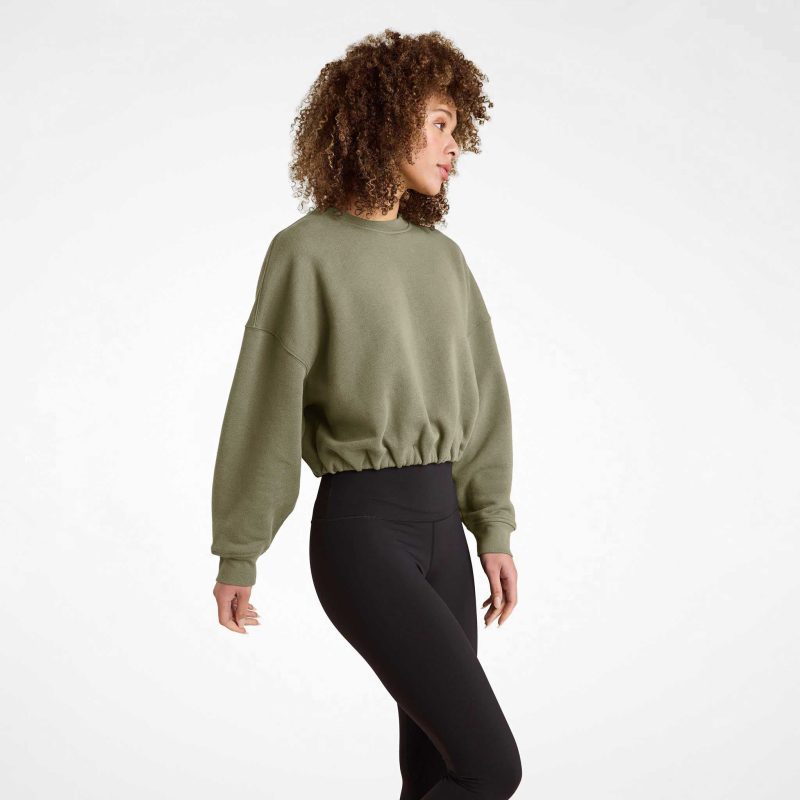 NUD908 W 067 Cinched Waist Sweatshirt olive OM Side Crop 1 c8502fb1 8256 41c5 8c17 ae14f06e2154