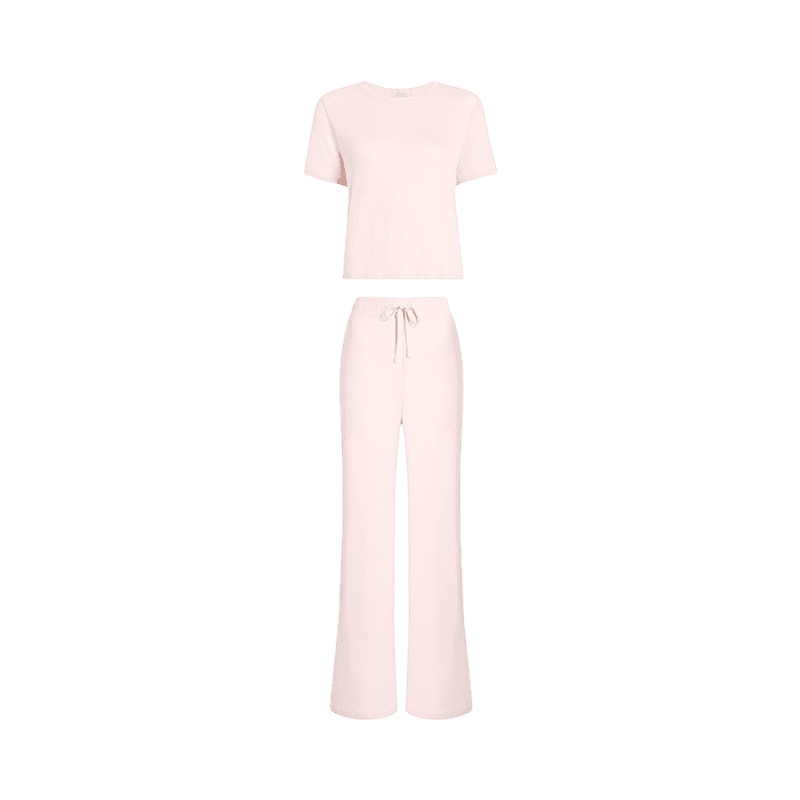 NUD966 WS 074 075 RIBBED PAJAMA SET RIBBON GH Front 2