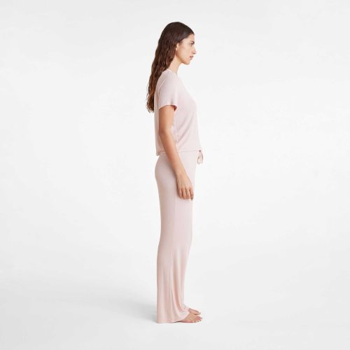 NUD966 WS 074 075 RIBBED PAJAMA SET RIBBON OM Side Crop 1