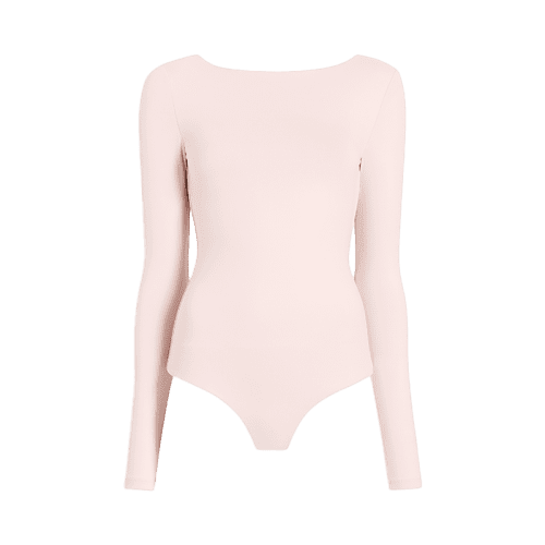 NUD967 W 080 OPEN BACK BODYSUIT RIBBON GH Front 1