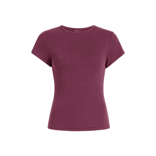 NUD992 W 271 SHORT SLEEVE SKLINKY MERLOT GH Front 1