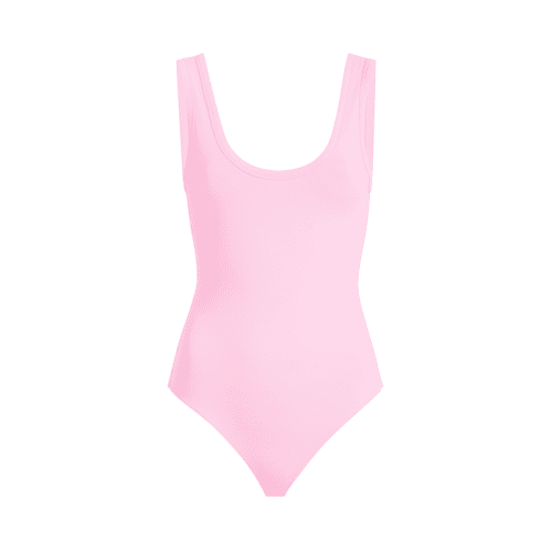 NUD W 027 Seamless Scoop Tank Bodysuit BUBBLEGUM PINK OM Front 1