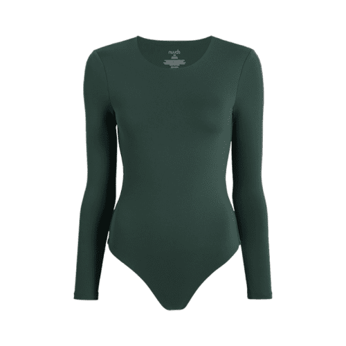 NUD Women s Crew Neck Bodysuit Evergreen