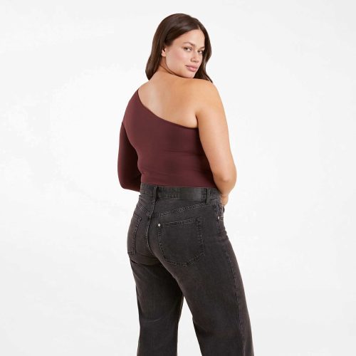 TNS134 W 084 One Shoulder Bodysuit Merlot OM Back Crop 1 90d0aa1a 2631 4d60 a209 515fa3750e6a