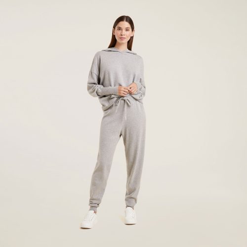 TNS167 W 112 Cozy Knit Jogger Heather Gray OM Full Front 1