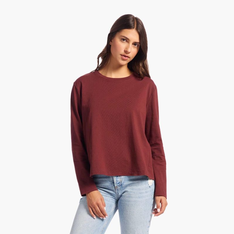 Vintage Cotton Long Sleeve Everyday T-Shirt