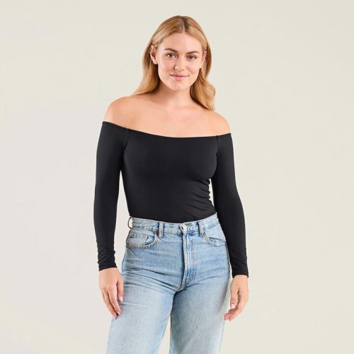 nud548 w 036 off the shoulder bodysuit black of full front 1 720 cb446f22 221f 4178 bd76 6f4a19c22a92